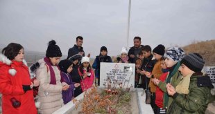 Öğrencilerden 15 Temmuz şehidi Gündüz'ün mezarına ziyaret