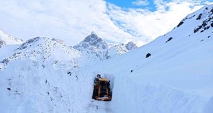 Yüksekova'da 4 metreyi geçen kar tünelleri açılıyor