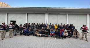 Bitlis'te bir minibüste 60 düzensiz göçmen yakalandı