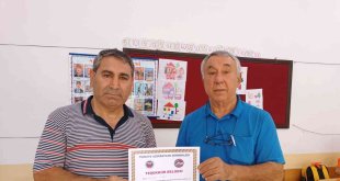 Serdar Ünsal'dan Nevzat Turan'a teşekkür belgesi