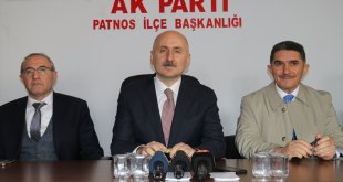 Ulaştırma ve Altyapı Bakanı Karaismailoğlu Ağrı Patnos'ta partililerle buluştu:
