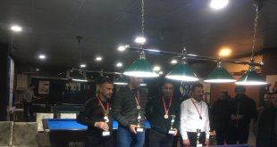 Kars'ta 3 bant bilardo şampiyonası sona erdi