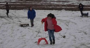 Karın keyfini çocuklar çıkardı