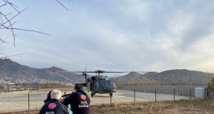 Kalp hastası vatandaşın yardımına jandarma helikopteri yetişti