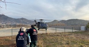 Tunceli'de askeri helikopter kalp hastası için havalandı