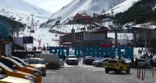 Palandöken kayak Merkezinde hafta sonu yoğunluğu