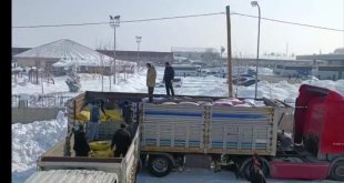 Depremden etkilenen hayvanlar için bölgeye yem gönderildi