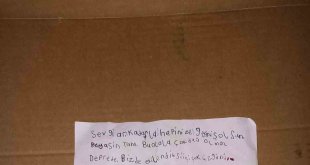 Minik yüreği ile yazdığı mektup duygulandırdı