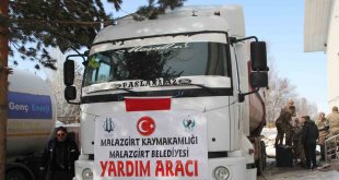 Malazgirt'te depremzedeler için yardım seferberliği