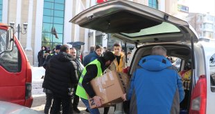 Erzurum'dan deprem bölgelerine yardım seferberliği sürüyor