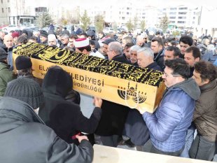Eşi ve çocuğu kurtuldu fakat o kurtulamadı, Elazığ'da son yolculuğuna uğurlandı