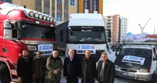 Tuşba Belediyesinin yardım tırları deprem bölgesine ulaştı