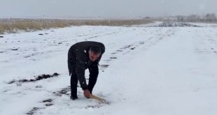 Kar çiftçiyi sevindirdi