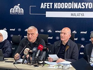 Bakan Ersoy: 'Malatya'da enkaz kaldırma çalışmalarına yoğunlaştık'