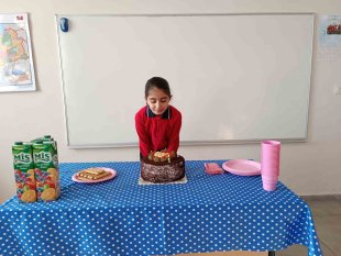 Ağrı'da ilkokul öğrencisi Hiranur'a doğum günü sürprizi