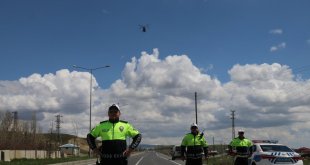 Ağrı Emniyeti'nden, Helikopter Destekli Trafik Denetimi