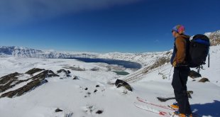 Yerli ve yabancı dağcılar, Nemrut Dağı'na kayaklı tırmanış yaptı