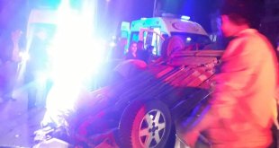 Ağrı'da takla atan otomobilin sürücüsü yaralandı