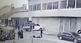 Kayınpederin damadını vurduğu anlar güvenlik kamerasında