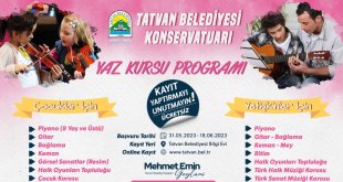 Tatvan Belediyesi Konservatuar Merkezi'nin yaz kursu kayıtları başladı