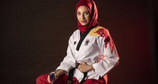 Milli tekvandocu Kübra Dağlı, drone'lara meydan okudu