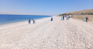 Van Gölü'nün kıyı şeridinde temizlik çalışmaları sürüyor