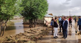 Özalp Kaymakamı Nasır, selden hasar gören mahallede inceleme yaptı