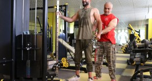 İnşaattan düşerek bedensel engelli olan Ağrılı Halit sporla hayata tutunmaya çalışıyor