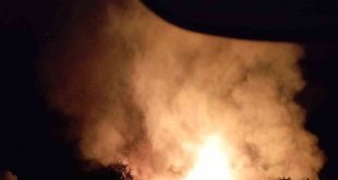 Ağrı'da alevler geceyi aydınlattı