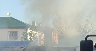 Ağrı'da evin kilerinde yangın çıktı