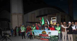 Ağrı'da Filistin'e destek