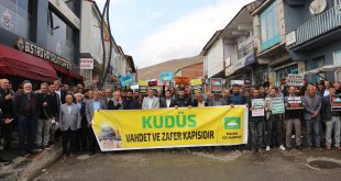 Karlıova'da Filistin'e destek açıklaması yapıldı