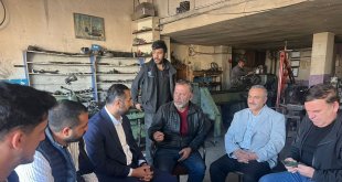 AK Parti Ağrı Merkez İlçe Başkanı Tahtalı, Sanayi Sitesi'nde esnaflarla bir araya geldi