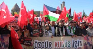 Erzurum'dan Filistin'e destek, İsrail saldırılarına tepki