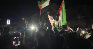 Malatya'da İsrail protestosu sırasında bir grup Kürecik Radar Üssü'ne gitmek istedi