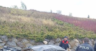 Ağrı'da bir otomobil şarampole uçtu