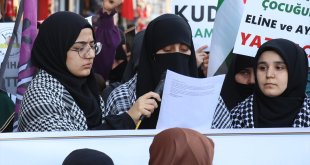 Ağrı'da kadınlar Gazze için yürüdü