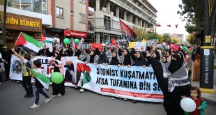 Bingöl'de kadınlar Gazze için yürüdü