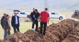 Diyadin Kaymakamı Karali, ilçede devam eden projeleri yerinde takip etti