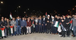 Ağrı'da Filistin'e destek yürüyüşü düzenlendi