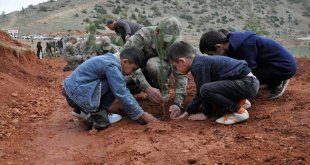 Çukurca'da şehitlerin adına 629 fidan toprakla buluşturuldu