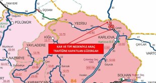 Bingöl-Erzurum karayolu tipi nedeniyle kapandı