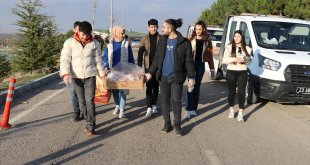 Elazığ'da üniversite öğrencileri hayvanlar için belirli noktalara mama bıraktı