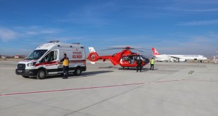 Ambulans helikopter 7 il arasında mekik dokuyarak hastaların imdadına yetişiyor