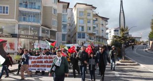 Filistin için Ahlat'ta yürüyüş yapıldı