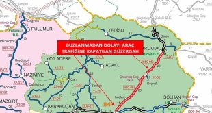 Bingöl-Erzurum karayolu buzlanma nedeniyle araç trafiğine kapatıldı