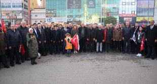 Iğdır'da şehitler için Türk bayraklarıyla yürüyüş düzenlendi