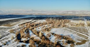 Ağrı'da kış manzarası havadan görüntülendi