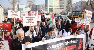 Malatya'da sağlık çalışanları Filistin için yürüdü