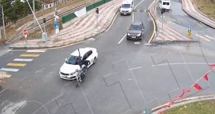 Malatya'da dikkatsizlik sonucu yaşanan kazalar kamerada